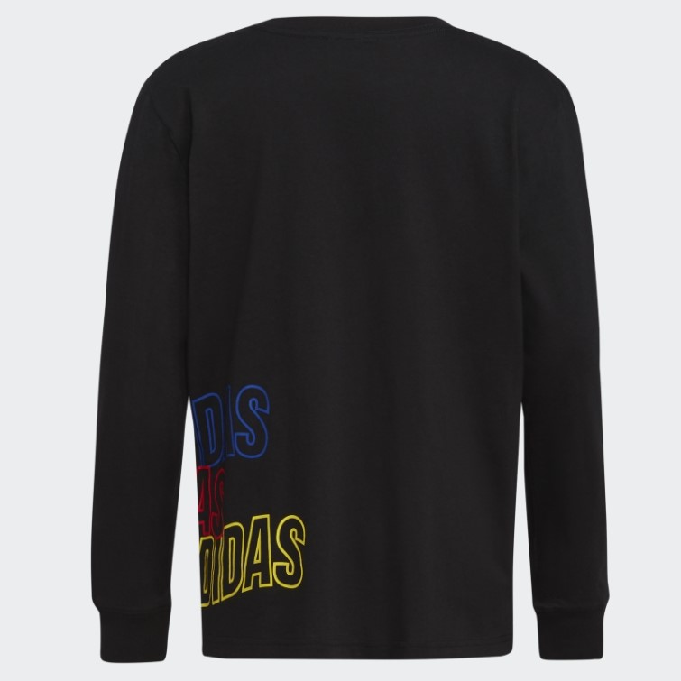 T-shirt à Manches Longues Adidas Warped Wrap Noir