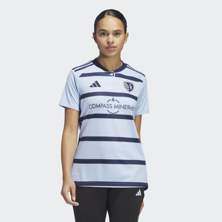 Maillot Domicile Sporting Kansas City 23/24 Adidas Glow Bleu