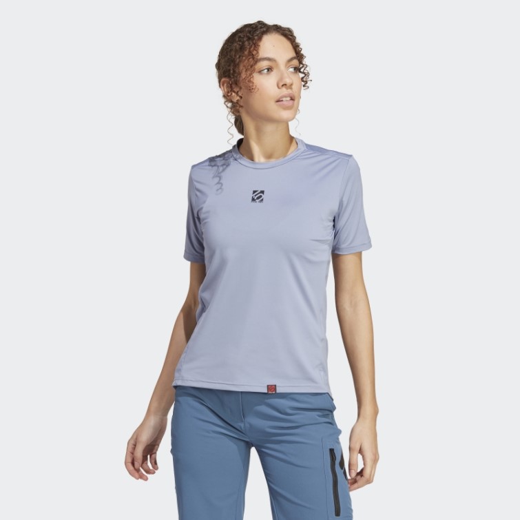 T-shirt Adidas Five Ten Bike Trailx Violet Argenté