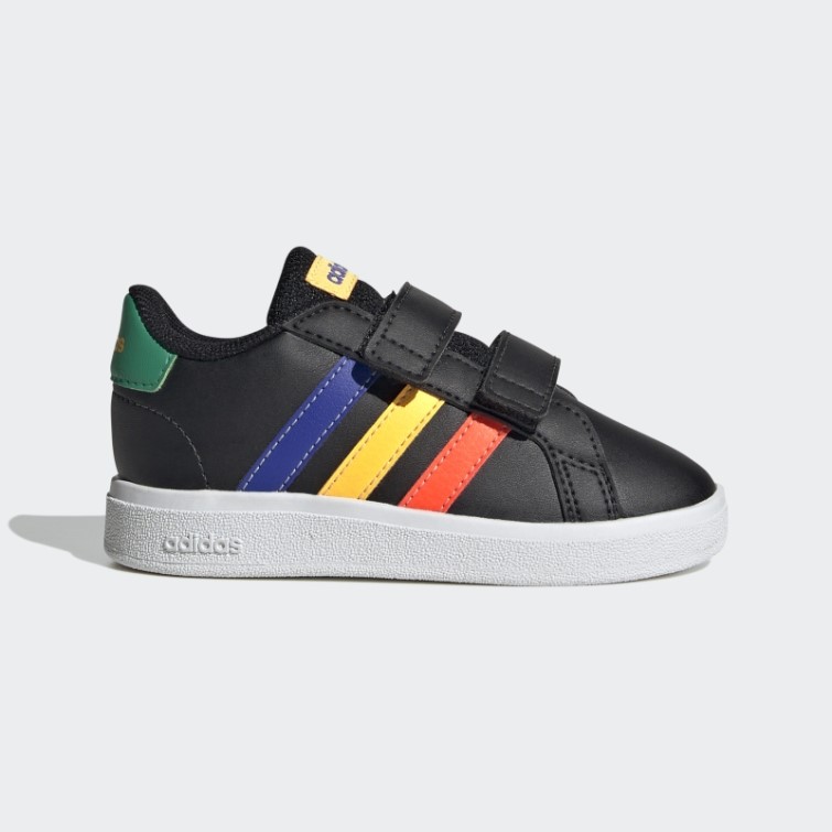 Adidas Grand Court Lifestyle Chaussures à Crochets Et Boucles Noires