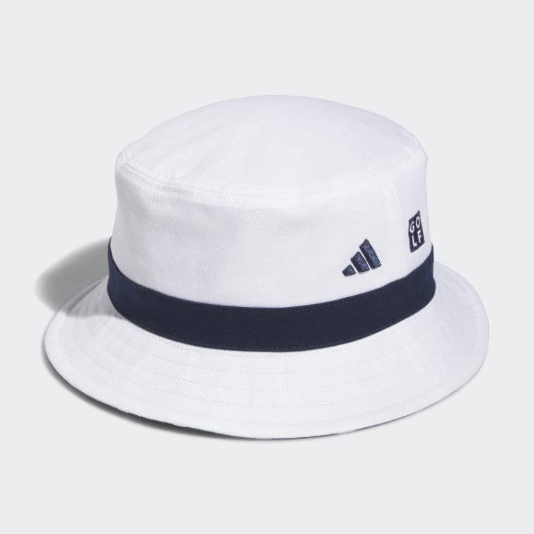 Bob De Golf Réversible à Carreaux Adidas Blanc