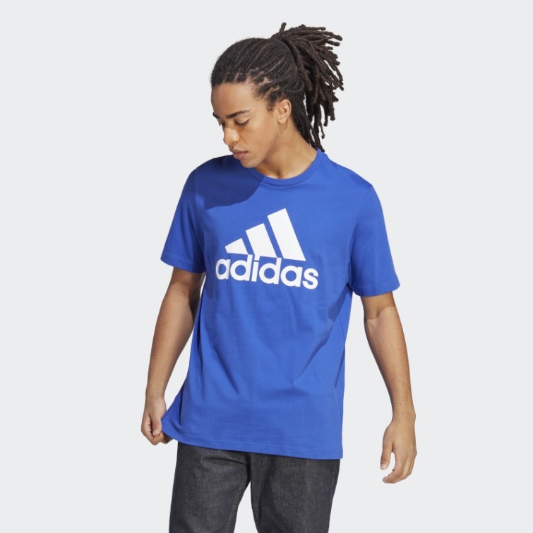 Essentials Maillot Simple Gros Logo T-shirt Adidas Bleu