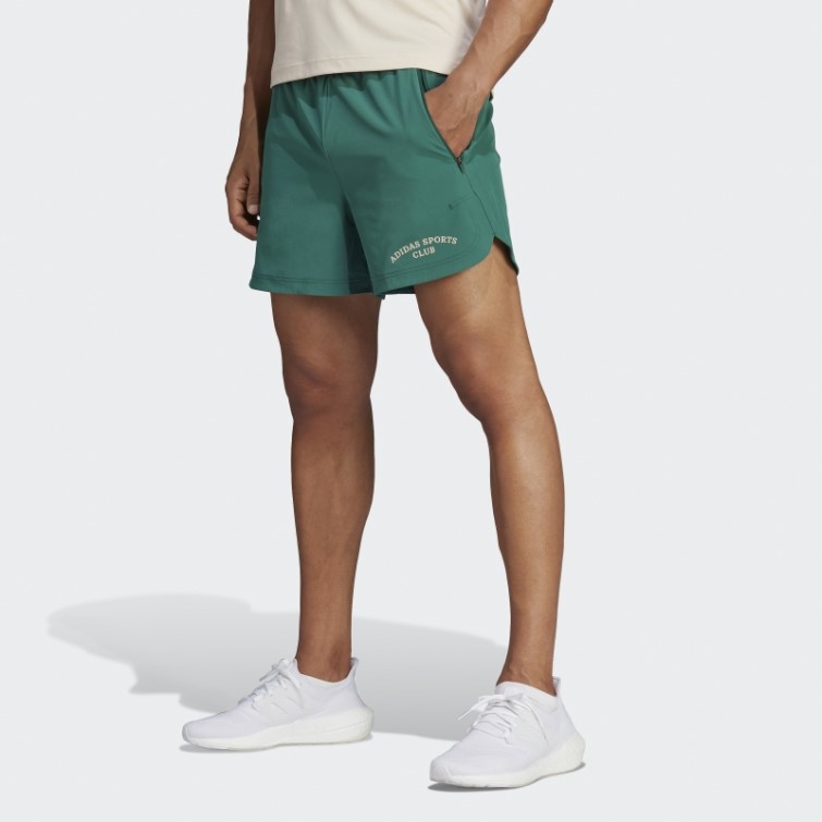 Adidas Sports Club Short Graphique Vert