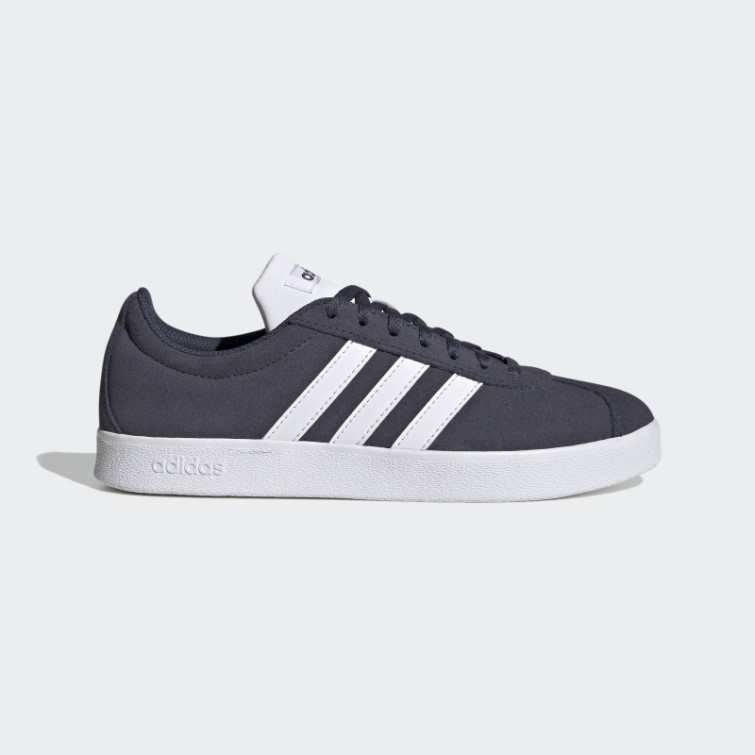 Chaussures Vl Court 2.0 En Daim Bleu Marine Adidas