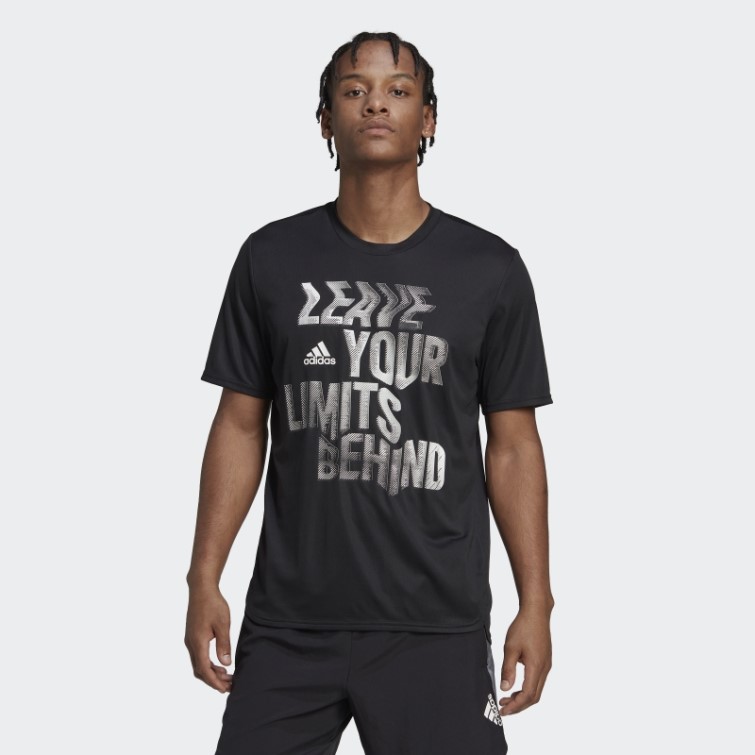 T-shirt D'entraînement à Slogan Adidas Conçu Pour Le Mouvement Aeroready Hiit Noir