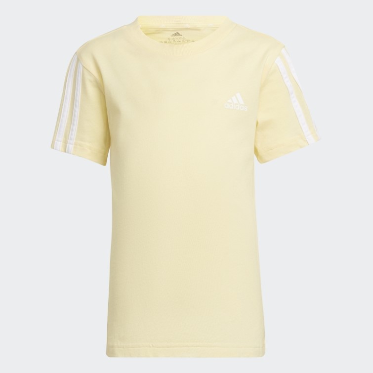 T-shirt Adidas Essentials 3 Bandes Jaune