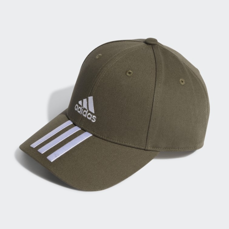 Casquette De Baseball En Sergé à 3 Bandes Adidas Olive