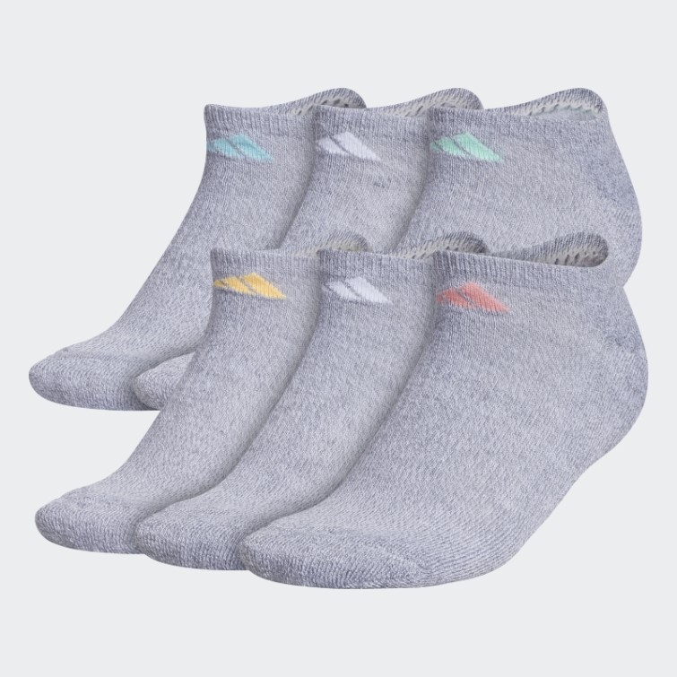 Chaussettes Invisibles Matelassées Athlétiques Adidas Gris Moyen 6 Paires