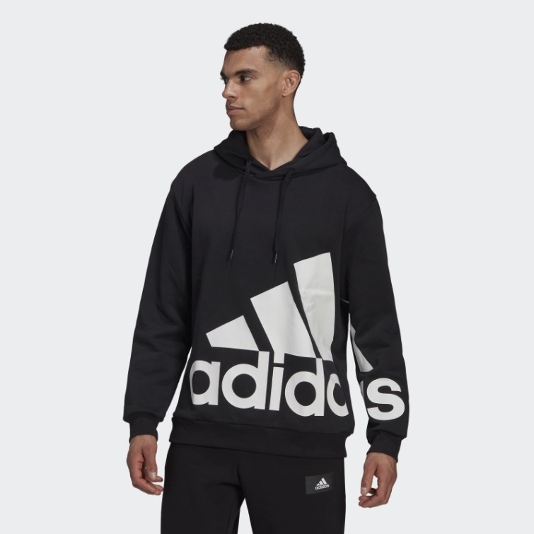 Adidas Sweat à Capuche Logo Géant Adidas Essentials Noir
