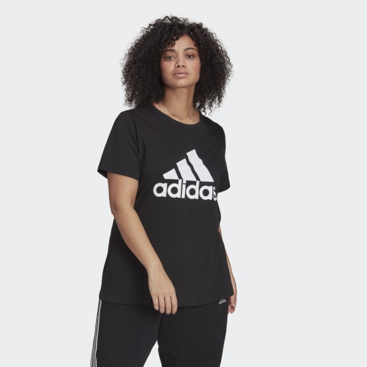 Adidas Essentials Logo Tee (taille Plus) Blanc Mode