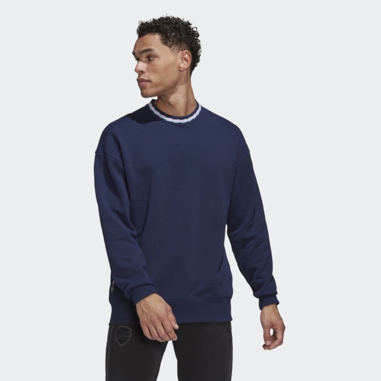 Sweat Adidas Bleu Marine Arsenal Lifestyler Crew