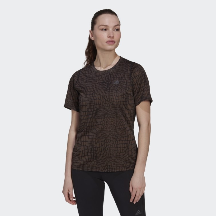T-shirt De Course à Imprimé Crocodile Noir Run Icons Adidas