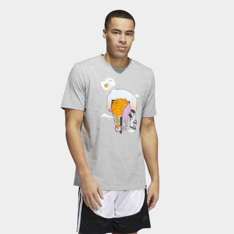 Sleep On T-shirt Graphique Gris Moyen Adidas