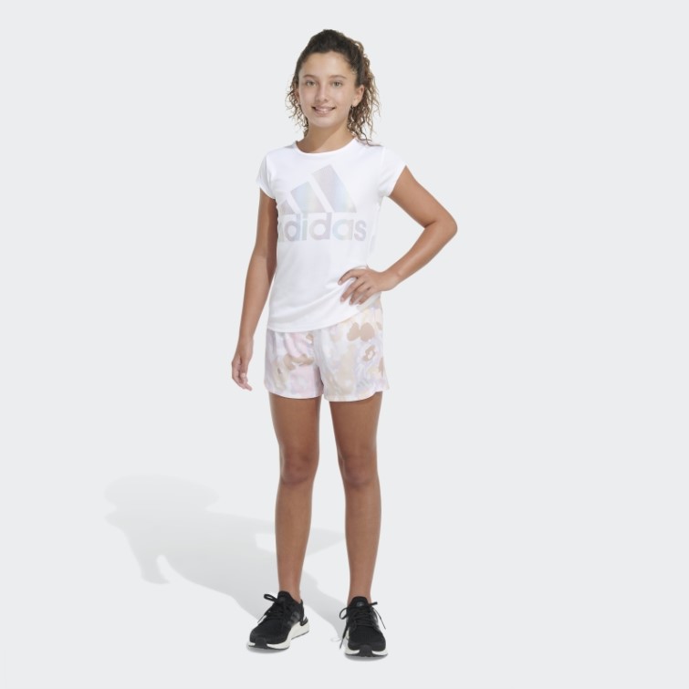 Aop Wovn Pacer Short23 Adidas Blanc