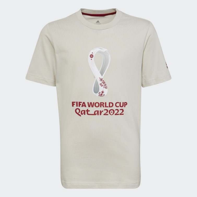 Adidas Coupe Du Monde Fifa 2022 Emblème Officiel Tee Talc