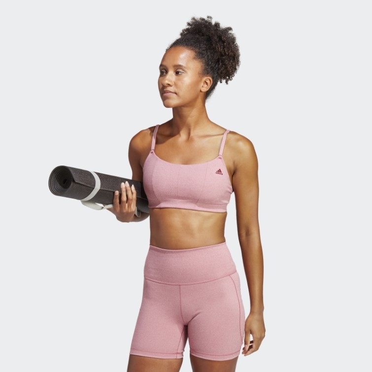 Soutien-gorge à Maintien Léger Adidas Yoga Studio Rose Mel