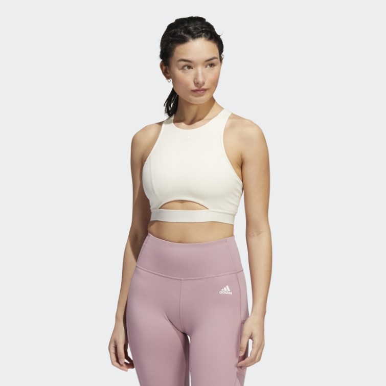 Soutien-gorge à Maintien Moyen Adidas Coreflow Blanc
