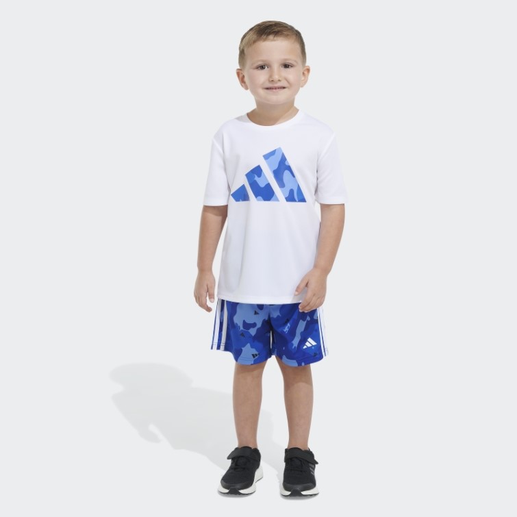 Short Adidas Poly Tee Camo Aop Blanc