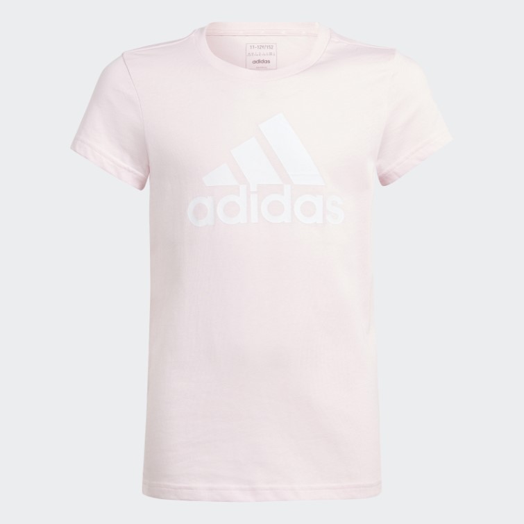 Tee Shirt Essentials En Coton Avec Grand Logo Adidas Rose