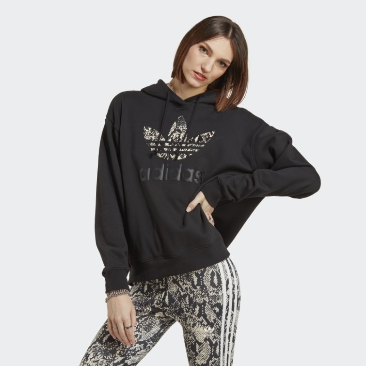 Sweat à Capuche Logo Noir Adidas Mode