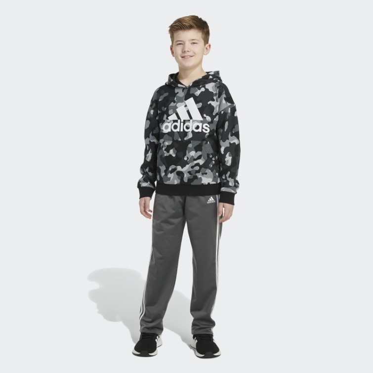 Adidas Sweat à Capuche Imprimé Camo Allover Noir