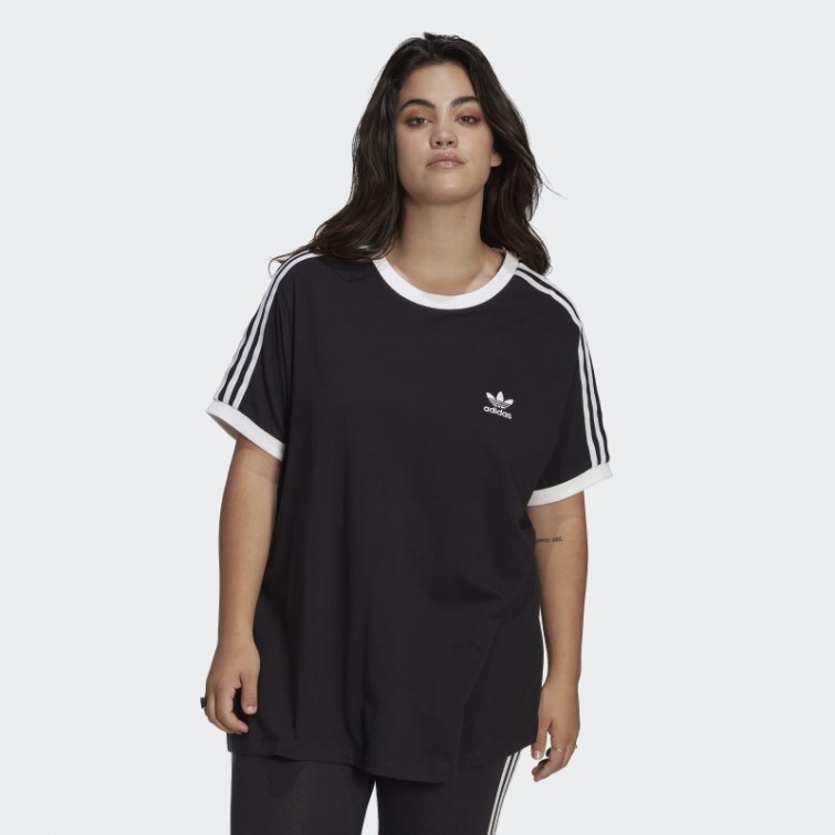 T-shirt Adidas Adicolor Classics 3 Bandes Noir (grande Taille)
