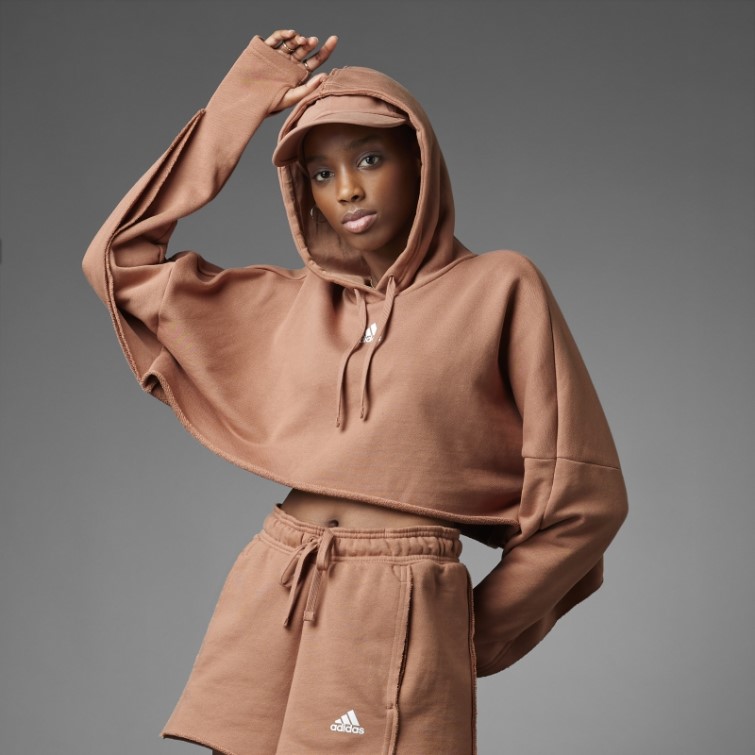 Sweat à Capuche Cropped Power Collectif Adidas Terre Battue