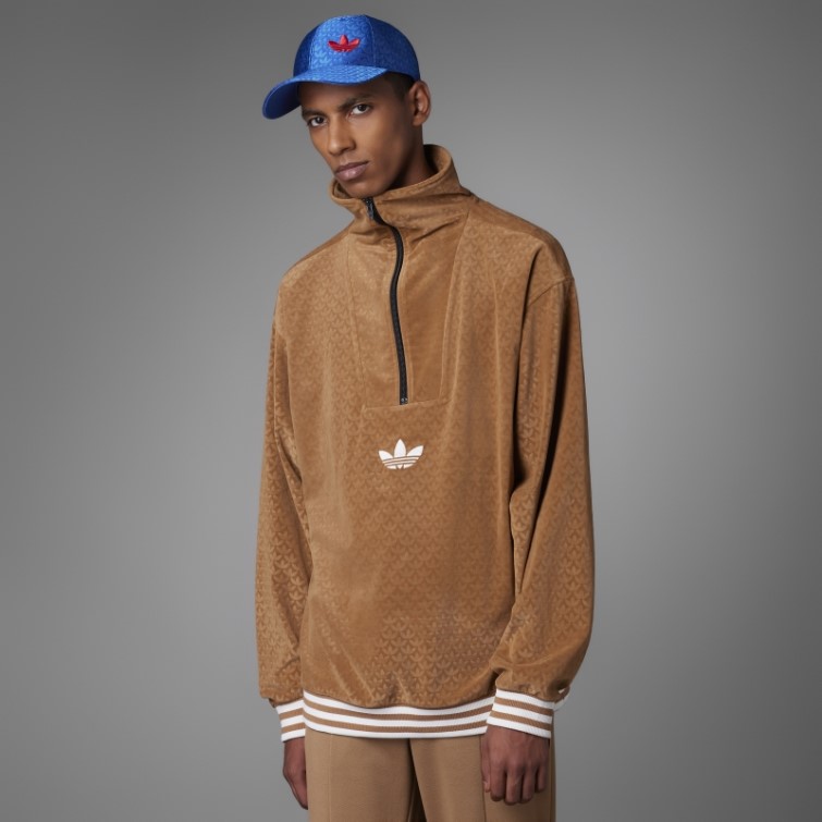 Adicolor 70s Funnel Velour Top Adidas Désert Marron