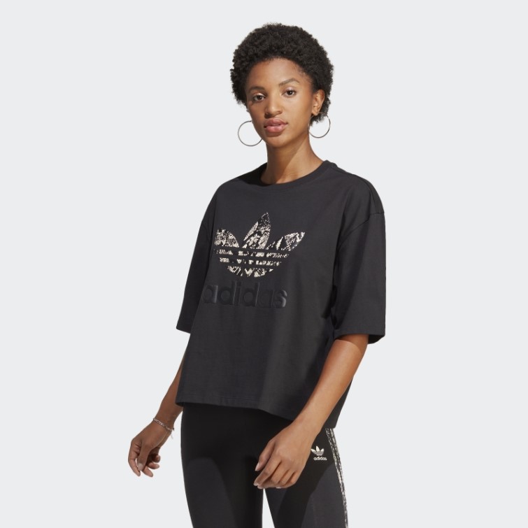 T-shirt Graphique Adidas Noir Mode