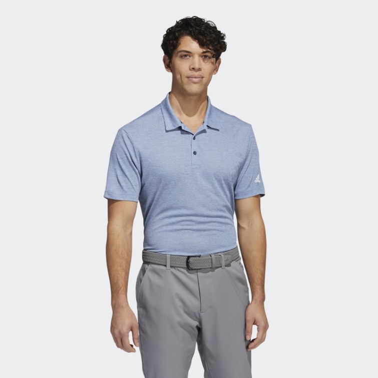 Polo Adidas Bleu Marine Chiné Heat.rdy