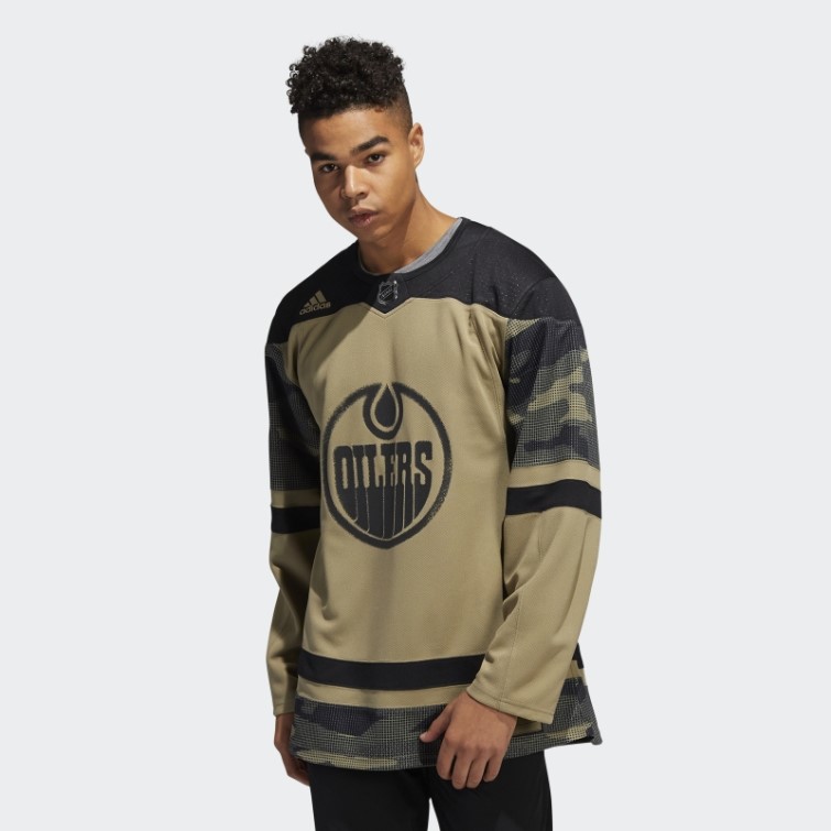 Maillot Camo Oilers Adidas Orbite Vert