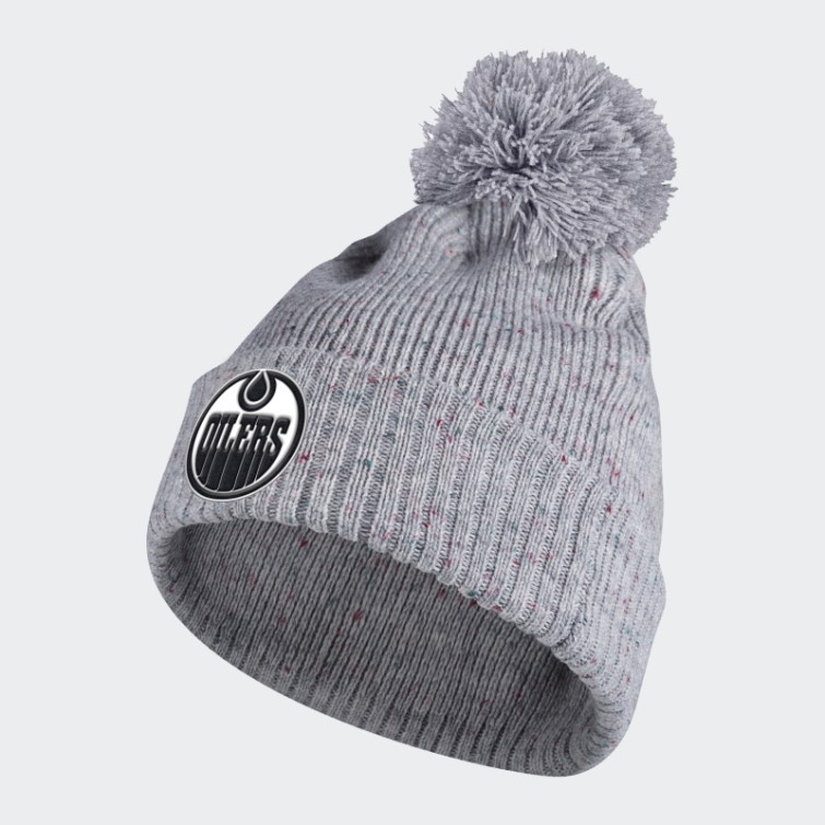 Bonnet à Pompon à Revers Speckle Oilers Adidas Gris