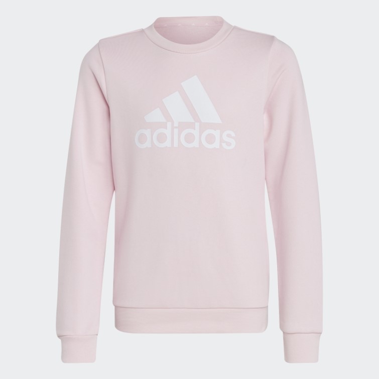 Sweat En Coton à Gros Logo Essentials Rose Adidas