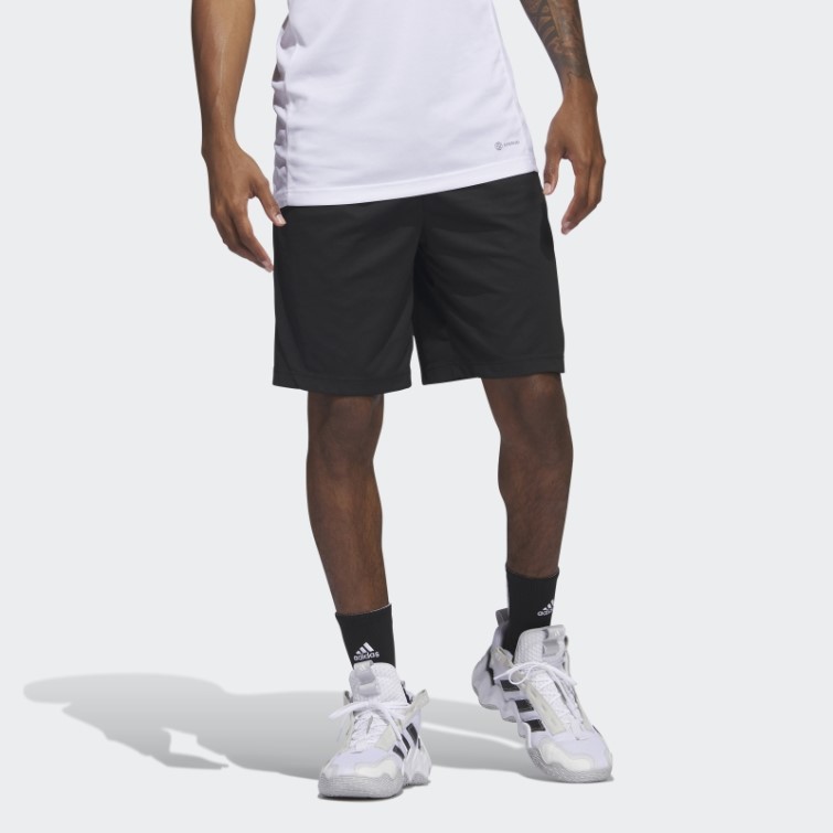 Adidas Short De Basket Noir Avec écusson De Sport