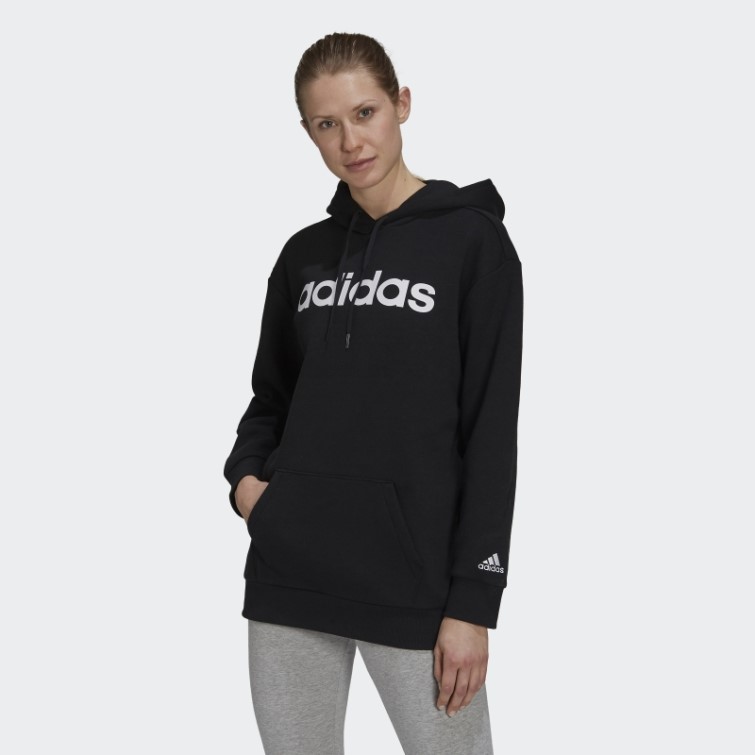 Sweat à Capuche Oversize En Polaire Adidas Essentials Noir