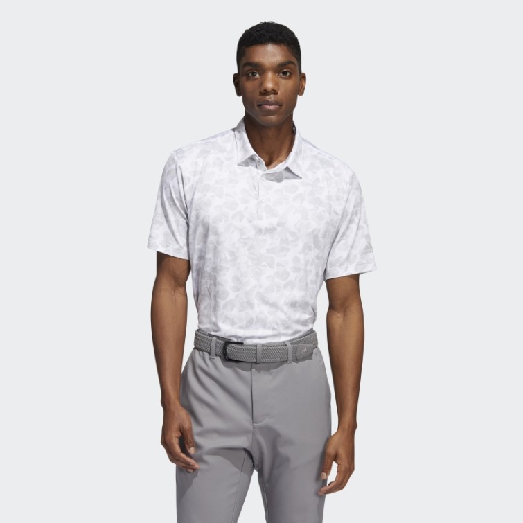Adidas Polo Imprimé Prisma Blanc