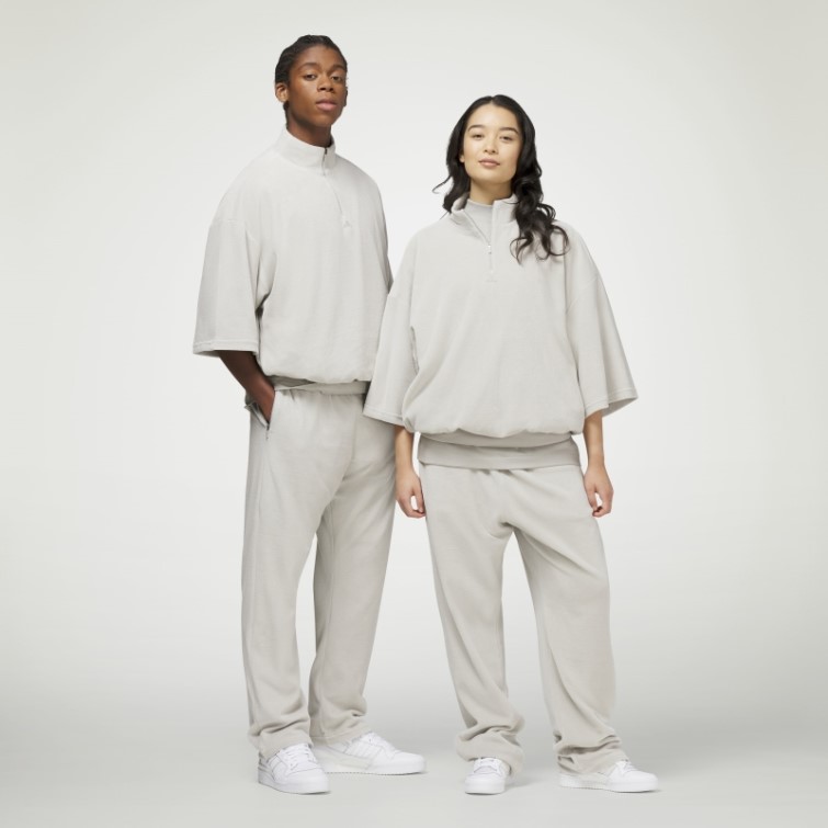 Adidas Pantalon De Basket-ball En Velours Gris Métal Chaud