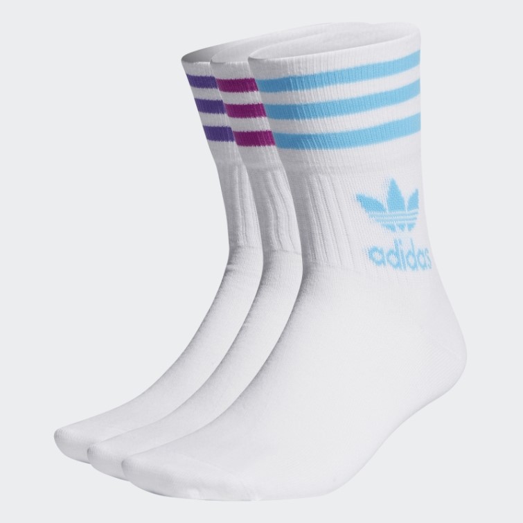 Chaussettes Mi-hautes Adidas Blanches 3 Paires