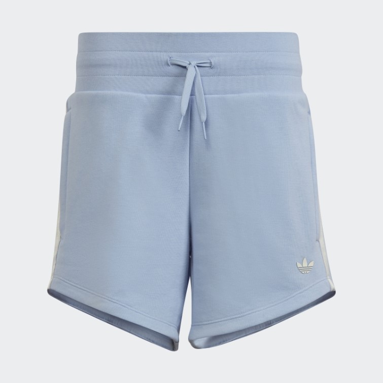 Short Taille Haute Imprimé Graphique Adidas Bleu Aube
