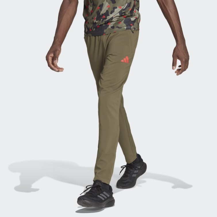 Pantalon D'entraînement Saisonnier Adidas Train Essentials Olive