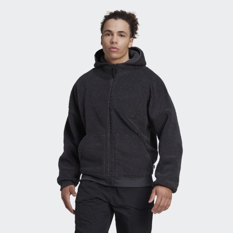 Sweat Polaire Zip Intégral Carbone Adidas