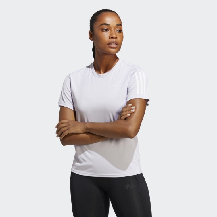 Adidas Possède Le T-shirt De Course Aube Argentée
