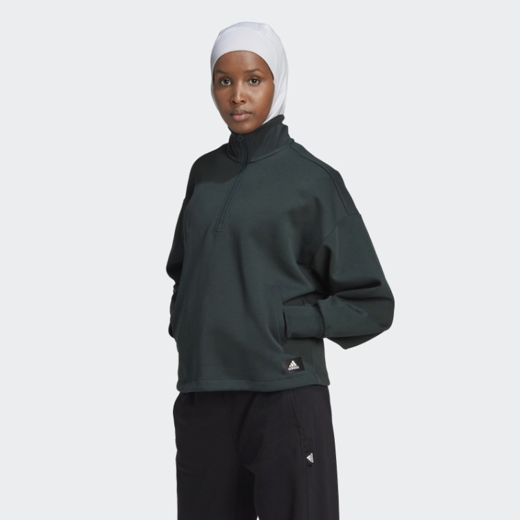 Future Icons Badge Of Sport Sweat-shirt Zippé Adidas Vert