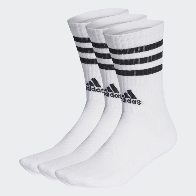 Adidas 3-stripes Chaussettes Mi-mollet Matelassées 3 Paires Noir