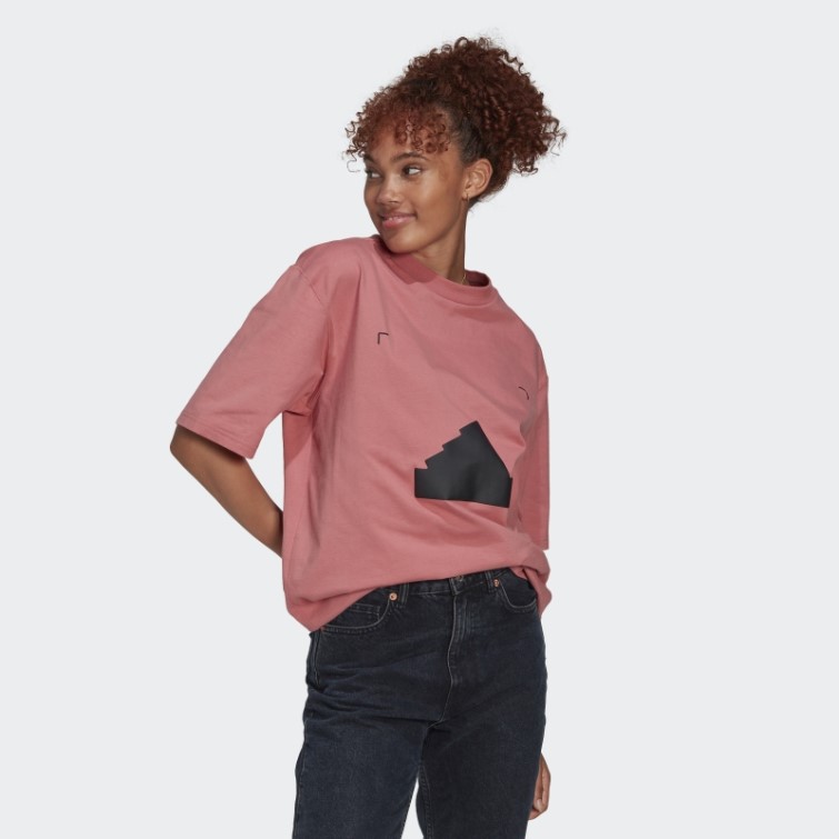 Adidas T-shirt Oversize Rouge