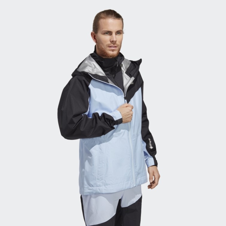 Veste De Pluie Adidas Terrex Xperior Gore-tex Paclite Bleu Aube