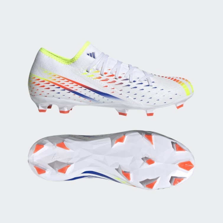 Adidas Predator Edge.3 Chaussures De Football Pour Terrain Sec Blanc