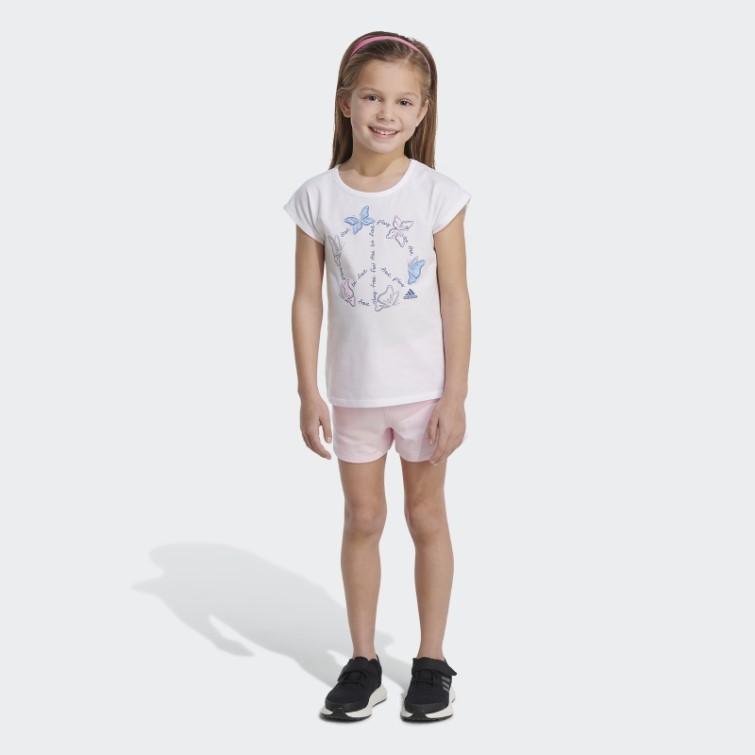 Ensemble Short En Coton éponge Blanc Adidas