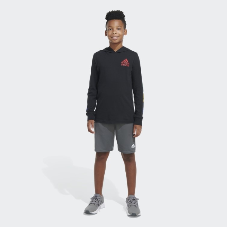 T-shirt à Capuche Echo à Manches Longues Adidas Noir