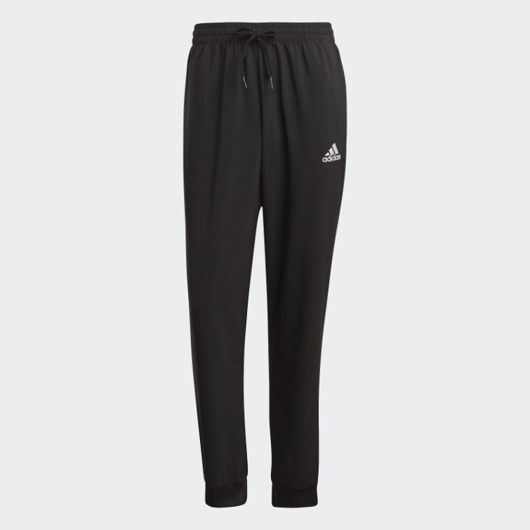 Pantalon Adidas Aeroready Essentials Stanford Noir Avec Petit Logo Brodé Sur Les Poignets